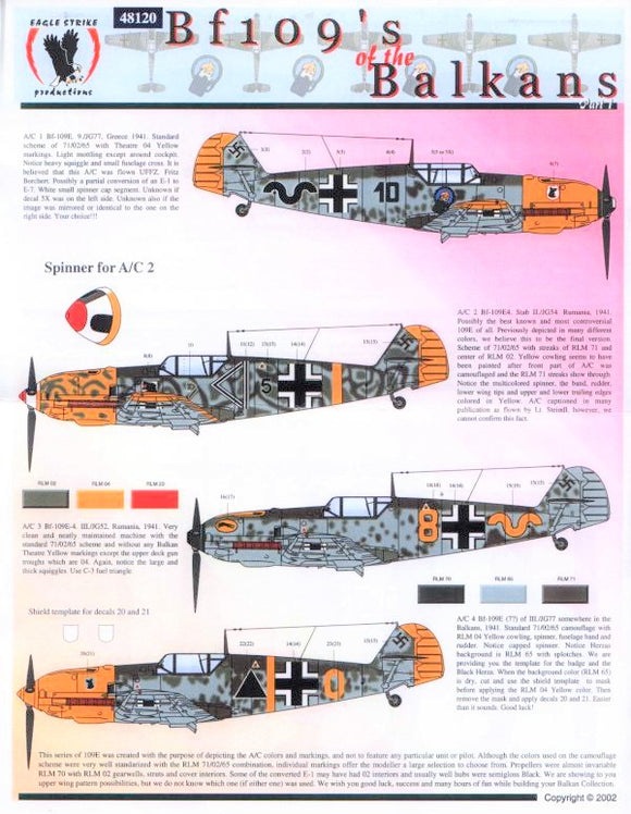 EAG48120 Eagle Strike 1/48  Bf109's Of the Balkans Pt.1