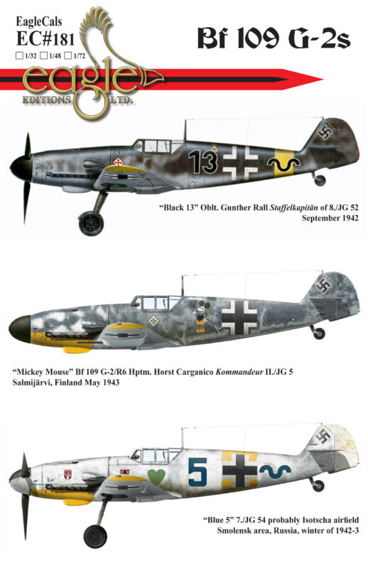 Eagle Cal EAG48181 1/48 Messerschmitt Bf-109G-2s