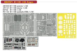 EBIG49271 Eduard 1/48 Messerschmitt Bf-110E 1/48 (Dragon kits)