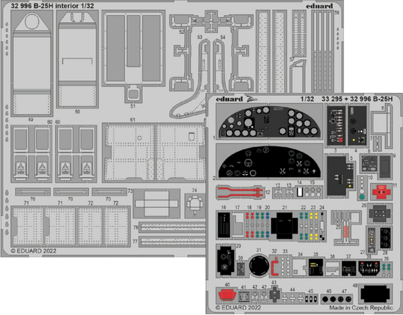 Eduard ED32996 North-American B-25H Mitchell interior 1/32 (designed to be used with Hong Kong Models kits) (released January 2022)