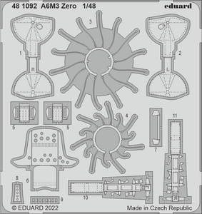 Eduard ED481092 Mitsubishi A6M3 Zero 1/48 (designed to be used with Eduard kits)