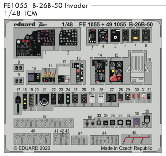 ED491055 Eduard 1/48 Douglas B-26B-50 Invader ( ICM kits)