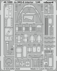 Eduard ED491099 1/48 Junkers Ju-88G-6 interior (designed to be used with Dragon kits)