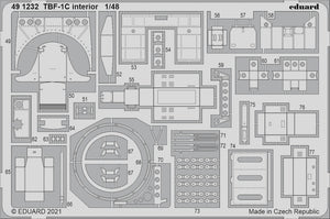 ED491232 Eduard 1/48 Grumman TBF-1C Avenger interior  (Academy, Accurate Miniatures and Italeri kits)