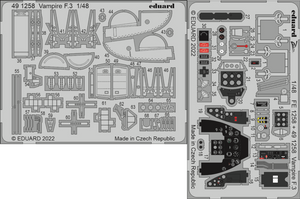 Eduard ED491258 de Havilland Vampire F.3 1/48 (designed be used with Airfix kits)