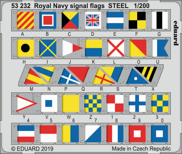 ED53232 Eduard 1/200 Royal Navy signal flags STEEL