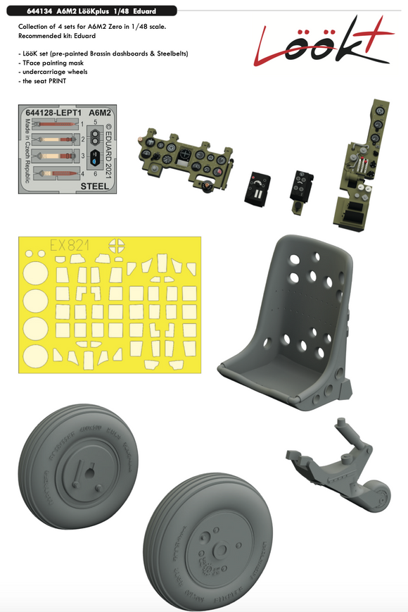 ED644134 1/48 Mitsubishi A6M2 Zero LooK plus 1/48 (designed to be used with Eduard kits) (released January 2022)