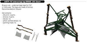 Eduard Brassin ED648779 Grumman F4F-3 Wildcat undercarriage legs BRONZE 1/48 (designed to be used with Eduard kits)