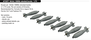 ED672277 1/72 British 1000lb retarded bombs.