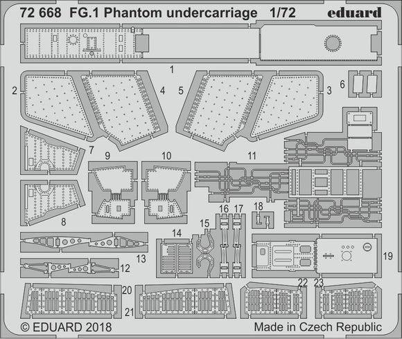 ED72668 Eduard 1/72 McDonnell-Douglas FG.1 Phantom II undercarriage (Airfix kits)
