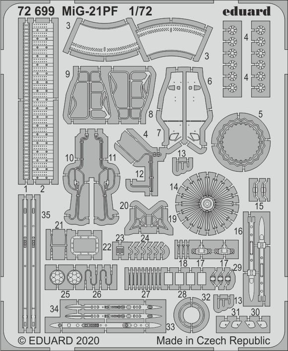 ED72699 Eduard 1/72 Mikoyan MiG-21PF 1/72 (Eduard kits)