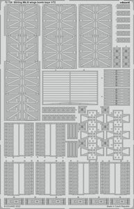 Eduard ED72724 Short Stirling Mk.III wings bomb bays 1/72 (designed to be used with Italeri kits)