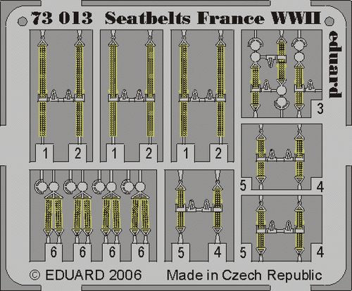 ED73013 Eduard 1/72 seatbelts France WWII