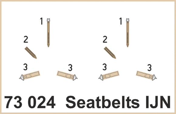 ED73024 Eduard 1/72 seatbelts IJN/Imperial Japanese Navy SUPER FABRIC