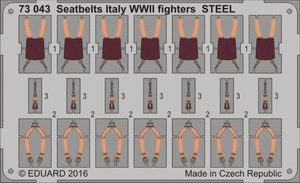 ED73043 Eduard 1/72 seatbelts Italy WWII fighters STEEL