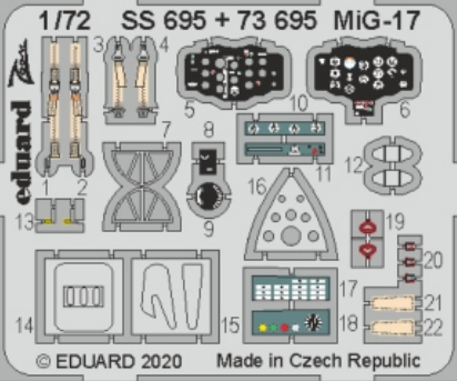 ED73695 Eduard 1/72 Mikoyan MiG-17F (Airfix kits)