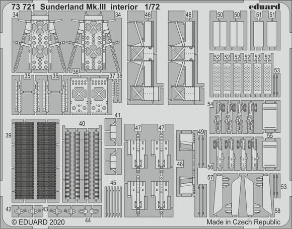 ED73721 Eduard 1/72 Short Sunderland Mk.III interior (Special Hobby kits)