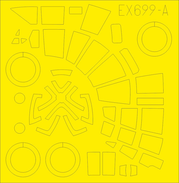 EDEX699 Eduard 1/48Heinkel He-111Z 'Zwilling' TFace (interior and exterior canopy masks)  (ICM kits)
