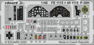 EDFE1115 Eduard 1/48 P-38H Cockpit (Tamiya)