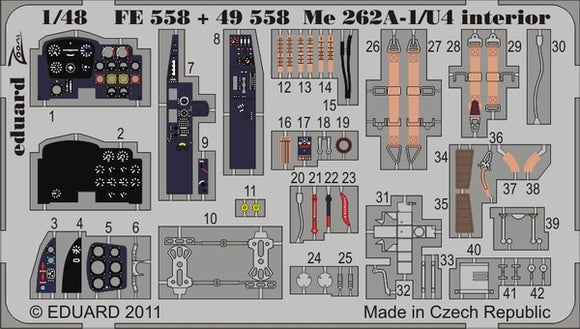 EDFE558 Eduard 1/48 ME 262A-1/U4 Interior  S.A.  (Hobby Boss)