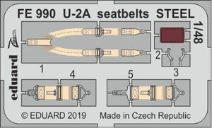 EDFE990 Eduard 1/48 U-2A Seatbelts Steel  (AFV Club)