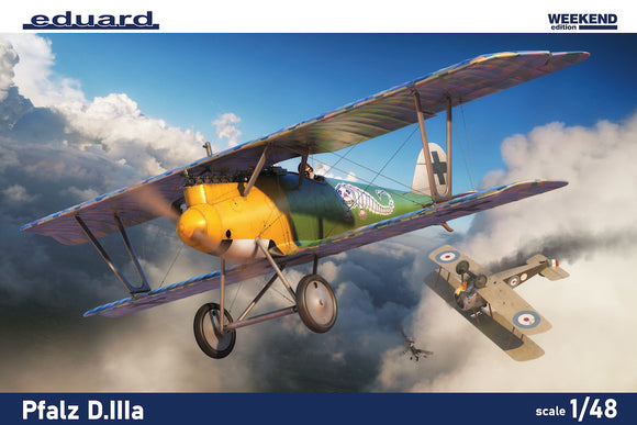 EDK8414 1/48 Pfalz D.IIIa Weekend edition kit of German WWI fighter plane - plastic parts: Eduard - No. of decal options: 4 - decals: Eduard - PE parts: no - painting mask: no - resin parts: no