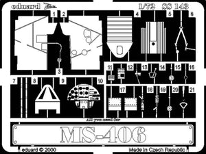 Eduard EDSS143 1/72 Morane-Saulnier MS.406C1
