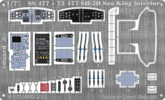 EDSS477 Eduard 1/72 SH-3D Sea King Interior S.A. (Cyber Hobby)