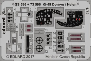 EDSS596 Eduard 1/72 Nakajima Ki-49 Donryu T.100 Heavy Bomber type II Helen (Hasegawa kits)