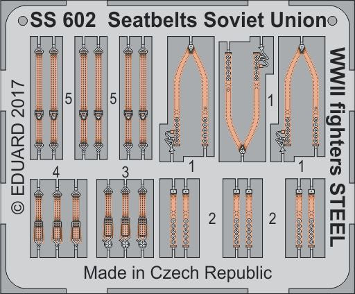EDSS602 Eduard 1/72  Seatbelts Soviet Union WWII fighters STEEL