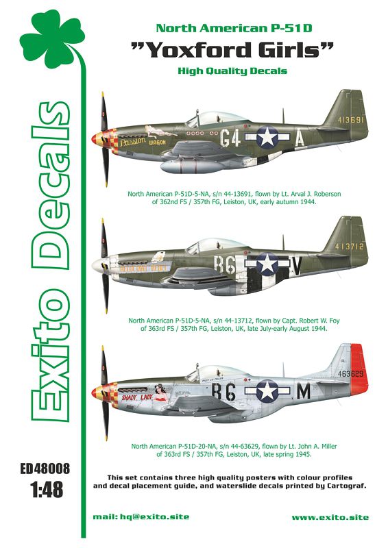 EXED48008 Exito Decals Yoxford Girls - North-American P-51D Mustang