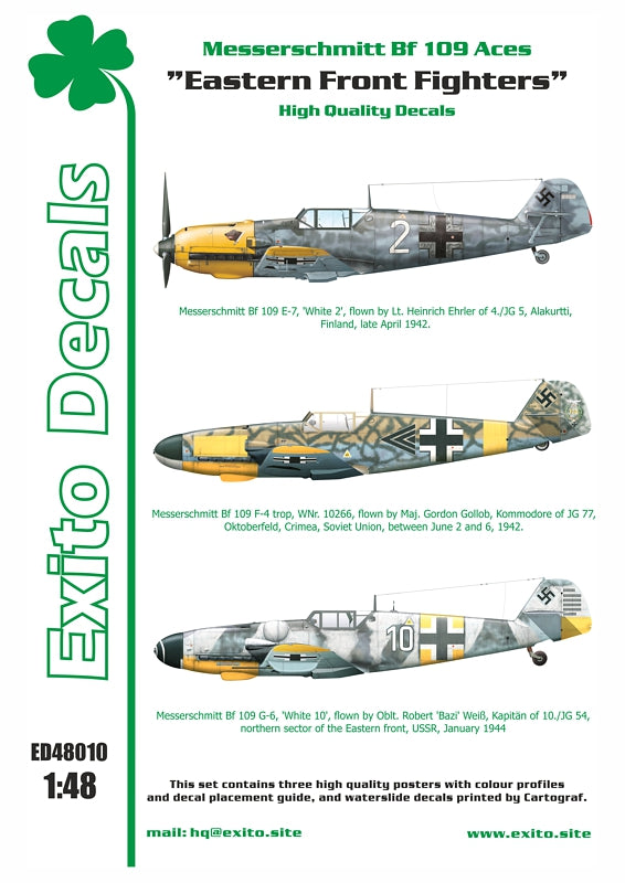 EXED48010 Exito Decals 1/48 Messerschmitt Bf-109 - 