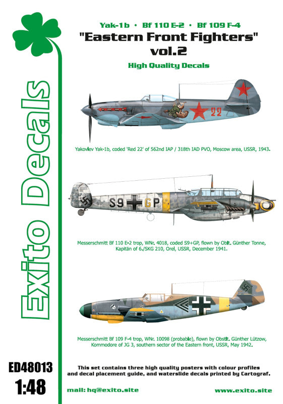 EXED48013 1/48 Eastern Front Fighters vol.2 - Yak-1b - Bf-110 - Bf-109
