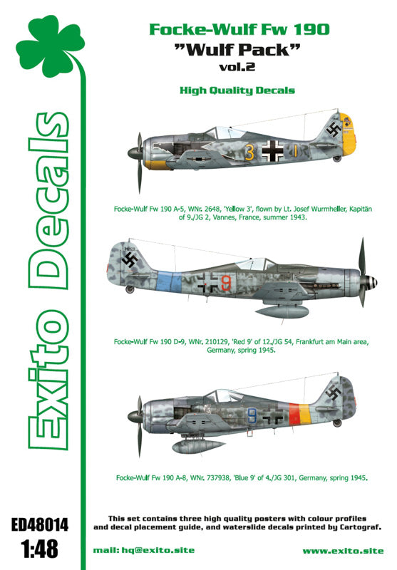 EXED48014 1/48 Wulf Pack vol.2 - Fw-190