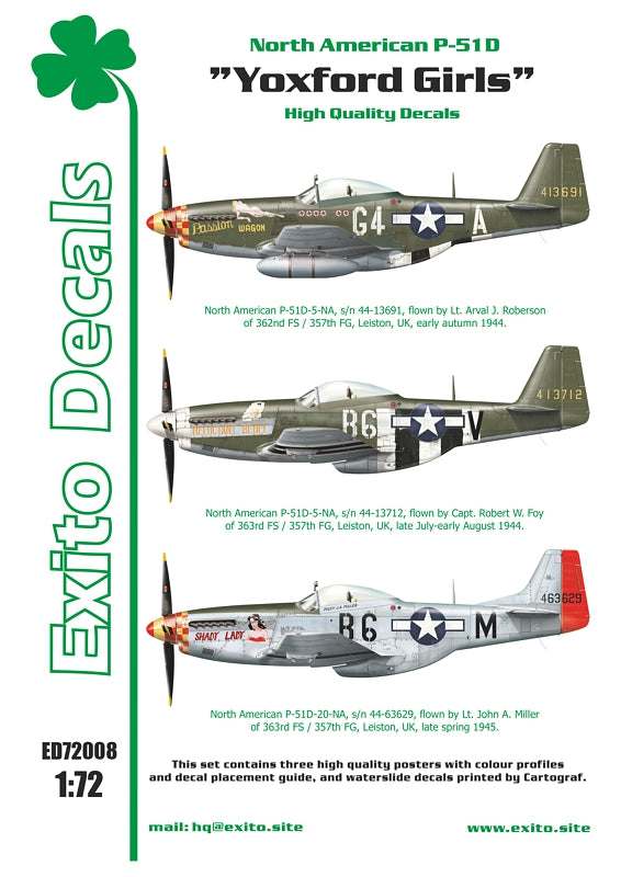 EXED72008 Exito Decals Yoxford Girls - North-American P-51D Mustang