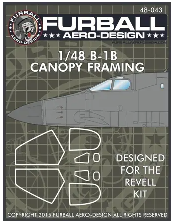FD48-043 Furball Aero Design 1/48 Rockwell B-1B Canopy Framing
