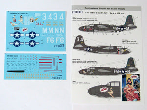 FBOT72006 Foxbot  1/72 Pin-Up Nose Art Douglas A-20 Boston and Stencils, Part 1