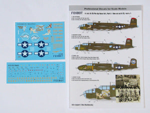 FBOT72023 Foxbot  1/72 North-American B-25C/D Mitchell "Pin-Up Nose Art and Stencils" Part # 1