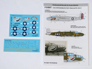 FBOT72024 Foxbot  1/72 North-American B-25C/D Mitchell "Pin-Up Nose Art and Stencils" Part # 2