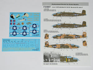 FBOT72025 Foxbot 1/72 North-American B-25C/D Mitchell "Pin-Up Nose Art and Stencils" Part 3