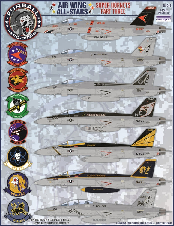 FD-48049 Furball Aero Design 1/48 Air Wing All Stars  Super Hornet Pt III
