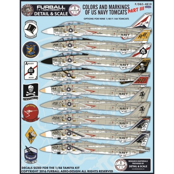 FDS-4810 Furball Aero 1/49 colours and Markings of US Navy Tomcats Pt III