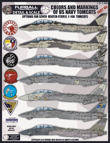 FDS-4815 Furball Aero Design 1/48 USN F-14 Tomcats Colors & Markings Part VII