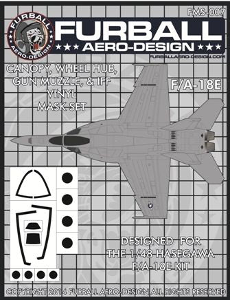 FMS-007 Furball Aero Design 1/48 Boeing F/A-18E Super Hornet Vinyl Mask Set  (Hasegawa kits)