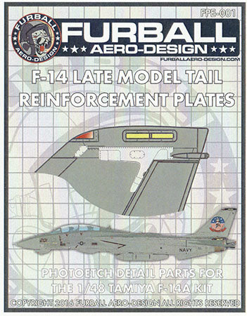 FPE-001 Furball Aero Design 1/48 Grumman F-14A Tomcat Tail Reinforcement Plates