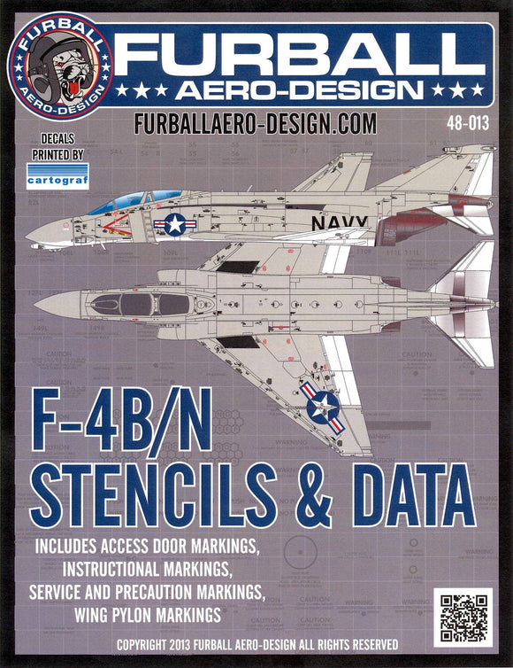 FSD-48013 Furball Aero Design 1/48 F-4B/N Stencils and Data