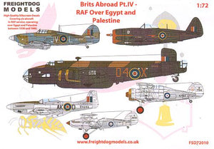 FSD72010 1/72 Brits Abroad part 4. 'RAF over Egypt and Palestine' (6 options)" Handley-Page Halifax Mk.VII PP575 'D4-X' 620 Sqn at Aqir, Palestine 1946, Hawker Hurricane Mk.