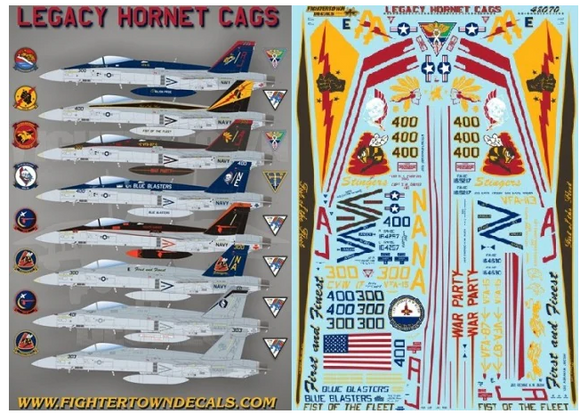 FTD48070 Fightertown Decals 1/48 Legacy Hornets CAGS