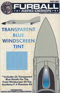 FWT-001 Furball Aero Design 1/48 F-4 Transparent Blue Windscreen Tint Set (Academy)