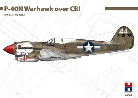 Hobby 2000 H2K48002 1/48 Re-released! Curtiss P-40N Warhawk over CBI ex-Hasegawa + Cartograf decals + Masks